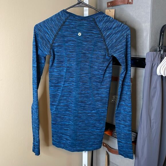 Lululemon Swiftly Tech Long Sleeve 2.0 Prism Stripe Turquoise Tide Multi 214 - Picture 3 of 7